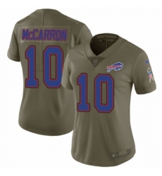 Women's Nike Buffalo Bills #10 AJ McCarron Limited Olive 2017 Salute to Service NFL Jersey