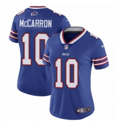 Women's Nike Buffalo Bills #10 AJ McCarron Royal Blue Team Color Vapor Untouchable Limited Player NFL Jersey