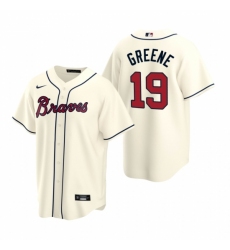 Men's Nike Atlanta Braves #19 Shane Greene Cream Alternate Stitched Baseball Jersey