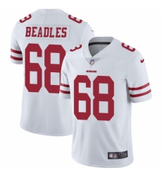 Men's Nike San Francisco 49ers #68 Zane Beadles White Vapor Untouchable Limited Player NFL Jersey