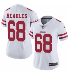 Women's Nike San Francisco 49ers #68 Zane Beadles White Vapor Untouchable Limited Player NFL Jersey