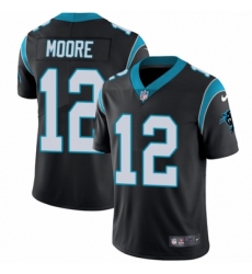 Men's Nike Carolina Panthers #12 D.J. Moore Black Team Color Vapor Untouchable Limited Player NFL Jersey