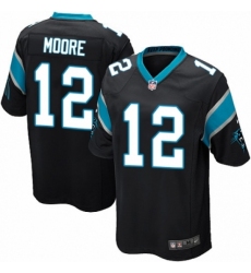 Men's Nike Carolina Panthers #12 D.J. Moore Game Black Team Color NFL Jersey