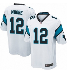 Men's Nike Carolina Panthers #12 D.J. Moore Game White NFL Jersey