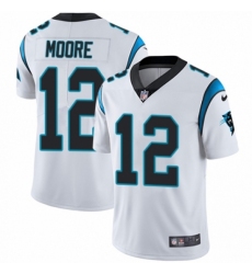 Men's Nike Carolina Panthers #12 D.J. Moore White Vapor Untouchable Limited Player NFL Jersey