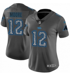 Women's Nike Carolina Panthers #12 D.J. Moore Gray Static Vapor Untouchable Limited NFL Jersey