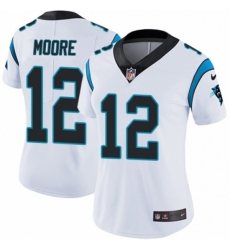 Women's Nike Carolina Panthers #12 D.J. Moore White Vapor Untouchable Limited Player NFL Jersey