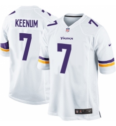 Men's Nike Minnesota Vikings #7 Case Keenum Game White NFL Jersey