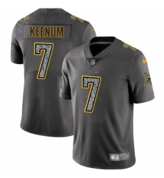 Men's Nike Minnesota Vikings #7 Case Keenum Gray Static Vapor Untouchable Limited NFL Jersey