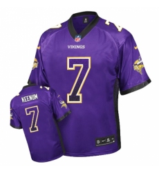 Men's Nike Minnesota Vikings #7 Case Keenum Limited Purple Drift Fashion NFL Jersey