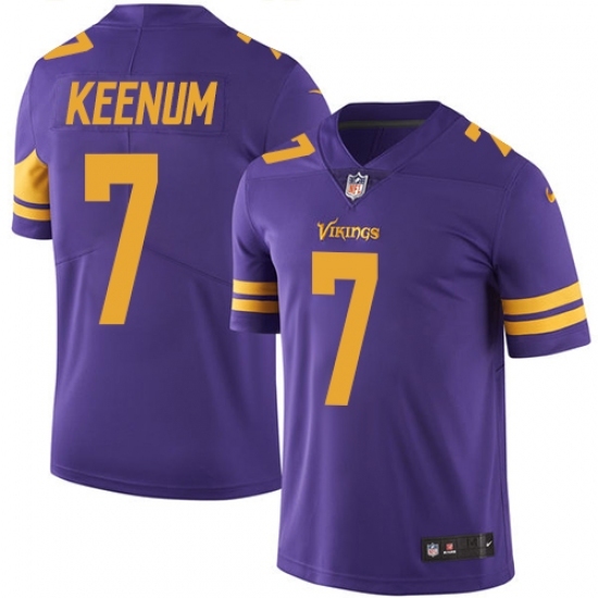 Men's Nike Minnesota Vikings #7 Case Keenum Limited Purple Rush Vapor Untouchable NFL Jersey Men's Nike Minnesota Vikings #7 Case Keenum Limited Purple Rush Vapor Untouchable NFL Jersey