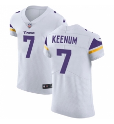 Men's Nike Minnesota Vikings #7 Case Keenum White Vapor Untouchable Elite Player NFL Jersey