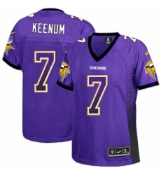 Women's Nike Minnesota Vikings #7 Case Keenum Limited Purple Drift Fashion NFL Jersey