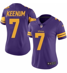 Women's Nike Minnesota Vikings #7 Case Keenum Limited Purple Rush Vapor Untouchable NFL Jersey