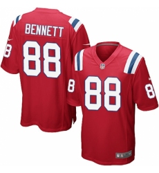 Men's Nike New England Patriots #88 Martellus Bennett Game Red Alternate NFL Jersey