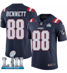 Men's Nike New England Patriots #88 Martellus Bennett Limited Navy Blue Rush Vapor Untouchable Super Bowl LII NFL Jersey