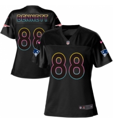Women's Nike New England Patriots #88 Martellus Bennett Game Black Fashion NFL Jersey