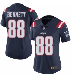 Women's Nike New England Patriots #88 Martellus Bennett Limited Navy Blue Rush Vapor Untouchable NFL Jersey