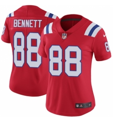 Women's Nike New England Patriots #88 Martellus Bennett Red Alternate Vapor Untouchable Limited Player NFL Jersey