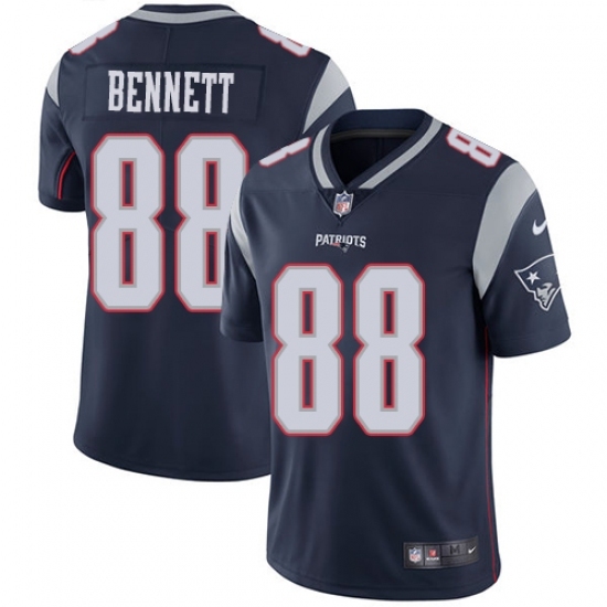 Youth Nike New England Patriots #88 Martellus Bennett Navy Blue Team Color Vapor Untouchable Limited Player NFL Jersey Youth Nike New England Patriots #88 Martellus Bennett Navy Blue Team Color Vapor Untouchable Limited Player NFL Jersey