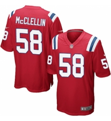 Men's Nike New England Patriots #58 Shea McClellin Game Red Alternate NFL Jersey