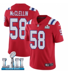Youth Nike New England Patriots #58 Shea McClellin Red Alternate Vapor Untouchable Limited Player Super Bowl LII NFL Jersey