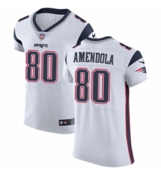 Men's Nike New England Patriots #80 Danny Amendola White Vapor Untouchable Elite Player NFL Jersey