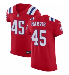 Men's Nike New England Patriots #45 David Harris Red Alternate Vapor Untouchable Elite Player NFL Jersey