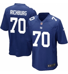 Men's Nike New York Giants #70 Weston Richburg Game Royal Blue Team Color NFL Jersey