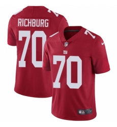 Men's Nike New York Giants #70 Weston Richburg Red Alternate Vapor Untouchable Limited Player NFL Jersey