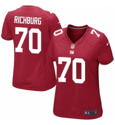 Women's Nike New York Giants #70 Weston Richburg Game Red Alternate NFL Jersey