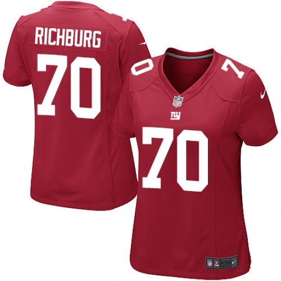Women's Nike New York Giants #70 Weston Richburg Game Red Alternate NFL Jersey Women's Nike New York Giants #70 Weston Richburg Game Red Alternate NFL Jersey