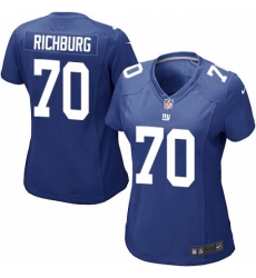 Women's Nike New York Giants #70 Weston Richburg Game Royal Blue Team Color NFL Jersey