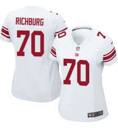 Women's Nike New York Giants #70 Weston Richburg Game White NFL Jersey