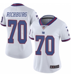 Women's Nike New York Giants #70 Weston Richburg Limited White Rush Vapor Untouchable NFL Jersey