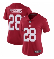 Women's Nike New York Giants #28 Paul Perkins Elite Red Alternate NFL Jersey