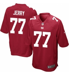 Men's Nike New York Giants #77 John Jerry Game Red Alternate NFL Jersey