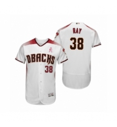 Men's Robbie Ray Arizona Diamondbacks #38 White Crimson 2019 Mothers Day Flex Base Authentic Jersey