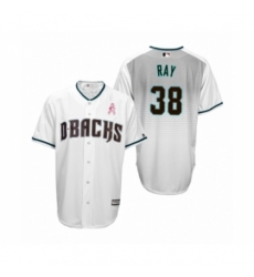 Men's Robbie Ray Arizona Diamondbacks #38 White Teal 2019 Mothers Day Cool Base Jersey