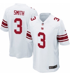 Men's Nike New York Giants #3 Geno Smith Game White NFL Jersey