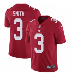 Men's Nike New York Giants #3 Geno Smith Red Alternate Vapor Untouchable Limited Player NFL Jersey
