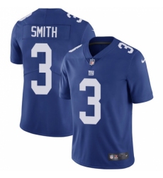 Men's Nike New York Giants #3 Geno Smith Royal Blue Team Color Vapor Untouchable Limited Player NFL Jersey