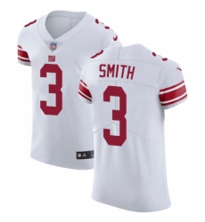 Men's Nike New York Giants #3 Geno Smith White Vapor Untouchable Elite Player NFL Jersey