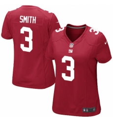 Women's Nike New York Giants #3 Geno Smith Game Red Alternate NFL Jersey