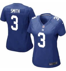 Women's Nike New York Giants #3 Geno Smith Game Royal Blue Team Color NFL Jersey