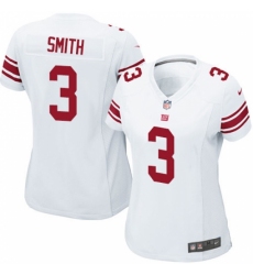 Women's Nike New York Giants #3 Geno Smith Game White NFL Jersey