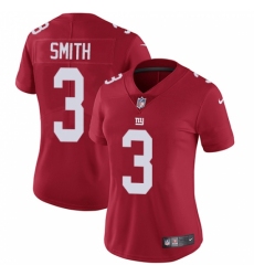 Women's Nike New York Giants #3 Geno Smith Red Alternate Vapor Untouchable Limited Player NFL Jersey