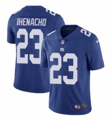 Men's Nike New York Giants #23 Duke Ihenacho Royal Blue Team Color Vapor Untouchable Limited Player NFL Jersey