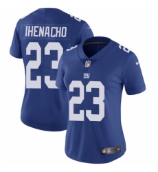 Women's Nike New York Giants #23 Duke Ihenacho Royal Blue Team Color Vapor Untouchable Limited Player NFL Jersey