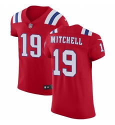 Men's Nike New England Patriots #19 Malcolm Mitchell Red Alternate Vapor Untouchable Elite Player NFL Jersey